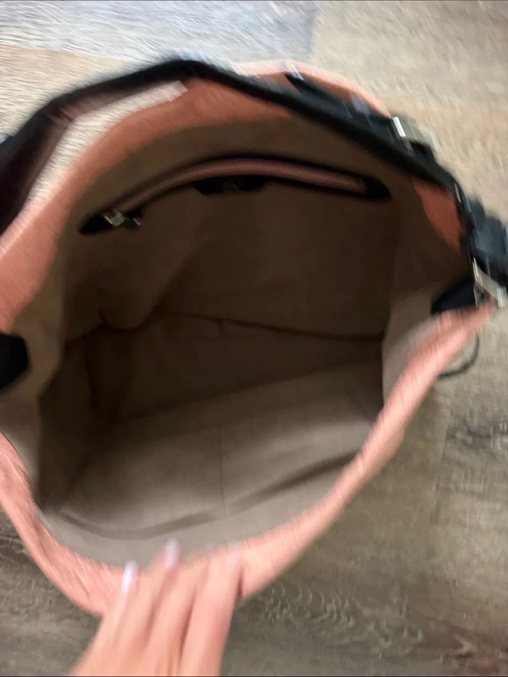 Louis Vuitton Coral Quilted Shoulder Bag with Black Trim